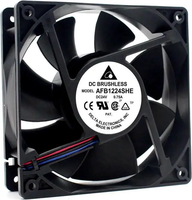 Main image of AFB1224HHE Delta fan 12CM cm 12038 24V 0.45A 3-wire alarm cooling fan