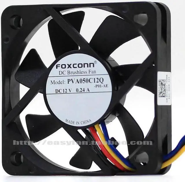 Alt view image 2 of 4 - PVA050C12Q 5cm 5010 50mm fan 50x50x10mm 12V 0.24A Hydraulic bearing 4-wire PWM high volume air cooling fan