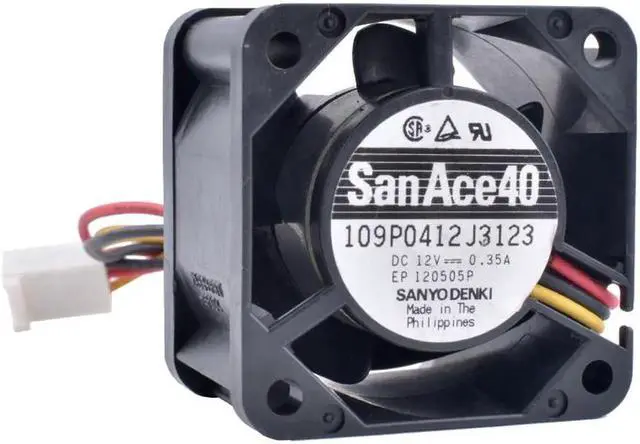 Main image of 109P0412J3123 4cm 4028 40mm fan 12V 0.35A Double Ball Bearing Server Frequency Converter Cooling Fan