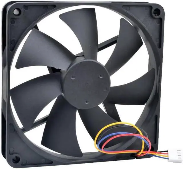 Alt view image 3 of 4 - YD14025HBL 14cm 140mm fan 140x140x25mm DC12V 0.80A 4pin pwm high airflow cooling fan for case power supply