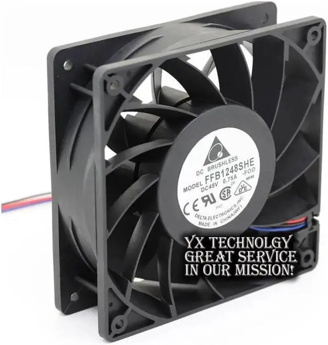 Alt view image 5 of 6 - Delta New and Original in FFB1248SHE 12038 12 cm 48v 0.57A double ball speed cooling fan for 120*120*38mm