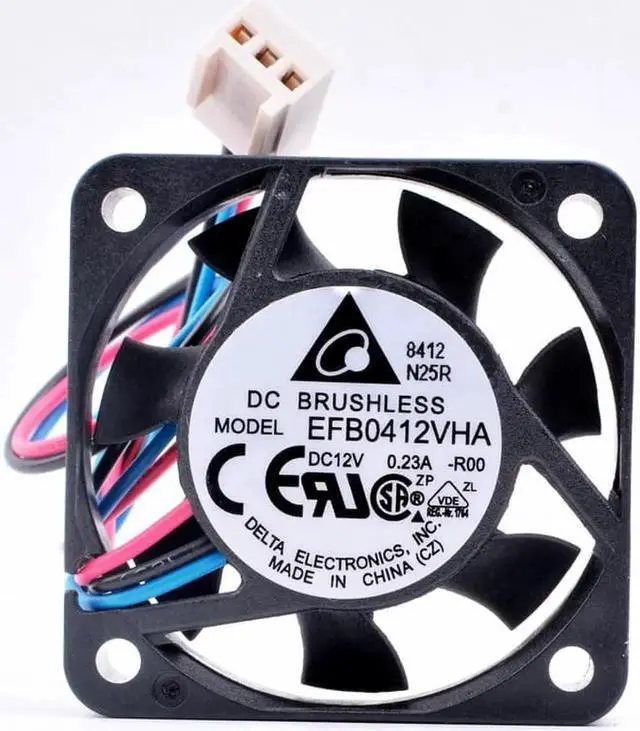 Alt view image 2 of 4 - EFB0412VHA-R00 4cm 4010 40mm fan DC12V 0.23A 3 lines Switch inverter small cooling fan