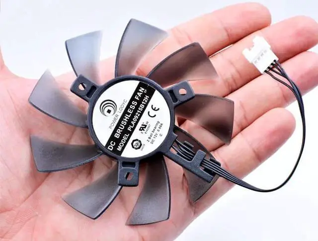 Alt view image 3 of 4 - PLA091215B12H DC12V 0.55A 87mm 42mm For HD7850 Graphics Card Cooling Fan