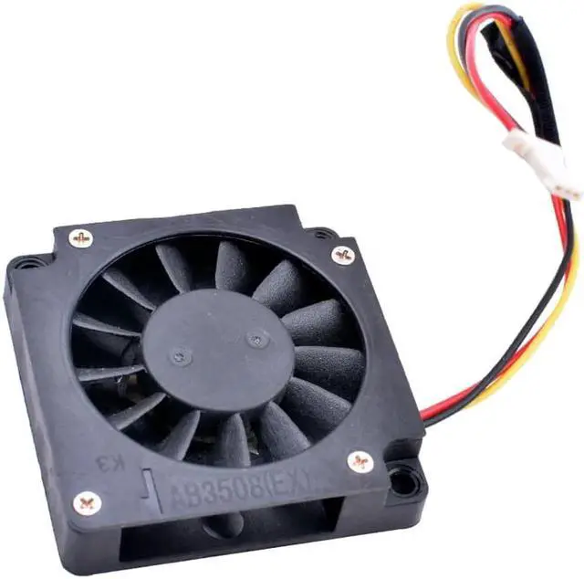 Alt view image 3 of 3 - AB3505HX-JB3 3.5cm 35x35x7mm 5V 0.10A Mini side blow centrifugal turbo blower 3 lines of cooling fan