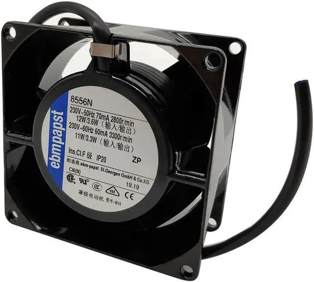 Alt view image 5 of 6 - 8556N 230V 8cm ebmpapst 8038 12W AC Compact fan high temperature resistant Axial fan