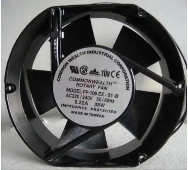 Main image of Taiwan ROTARY Fan FP-108EX-S1-S/B 17251 110V/220V/380V 38W cabinet cooling fan