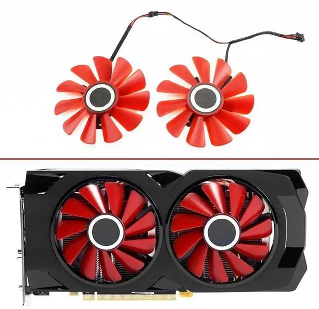 Alt view image 6 of 6 - Graphics Card Cooling Fans Suitable forXFX RX 470 570 580 RS Series Desktop FDC10U12S9-C 85mm 12V 0.45A 4Pin Video Card Cooler Fans GPU Fan
