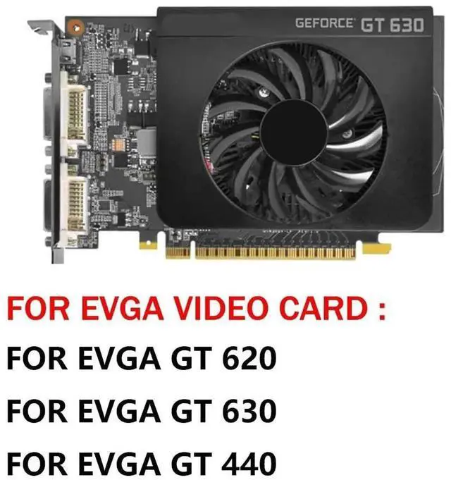 Alt view image 3 of 6 - Graphics Card Cooling Fans Suitable forEVGA GT 620 630 440 Series Desktop PLD08010S12H 75mm 12V 0.25A 2Pin Video Card Cooler Fans GPU Fan