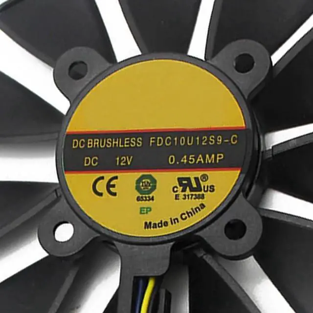 Alt view image 3 of 6 - Graphics Card Cooling Fans Suitable forASUS RX470 Mini Dual RX480 Expedition RX570 580 Expedition GTX1060 1070 Dual GTX1060 1070 Series Desktop FDC10U12S9-C 87mm 12V 0.45A 4Pin (Fan-A)