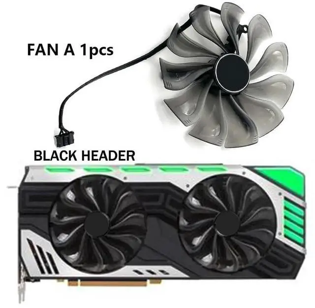 Alt view image 2 of 6 - Graphics Card Cooling Fans Suitable for MAXSUN RTX 2070 Super 2080 Super Jetstream Series Desktop GAA8S2U 95mm 12V 0.45A 4Pin Video Card Cooler Fans GPU Fan (Fan-A)