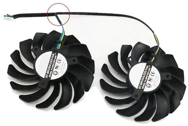 Alt view image 5 of 6 - Graphics Card Cooling Fans Suitable forMSI Radeon RX 5500 XT Gaming X Series Desktop PLD09210S12HH 85mm 12V 0.40A 4Pin Video Card Cooler Fans GPU Fan