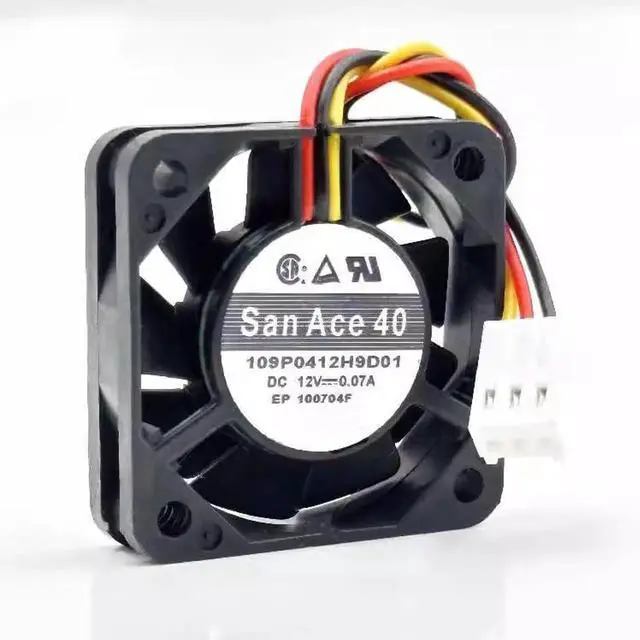 Main image of DC12V 0.07A 109P0412H9D01 4010 4cm 3-Wire Double Ball Bearing Silent Cooling Fan