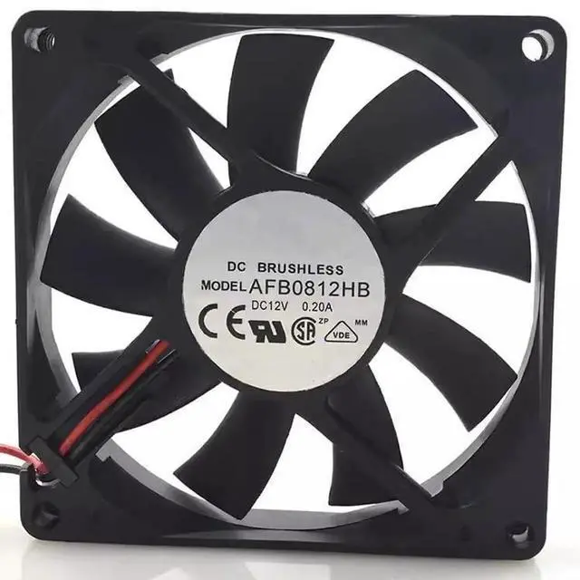 Main image of DC12V 0.20A AFB0812HB 8015 8cm 2-wire dual ball bearing chassis cooling fan