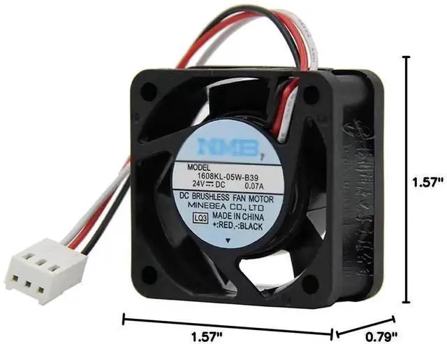 Alt view image 4 of 4 - A90L-0001-0510 1608KL-05W-B39 24v 0.07/0.08a 40mm 4020 FANUC Cooling Fan (0.07A White Plug)