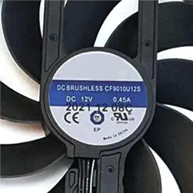 Alt view image 3 of 6 - Graphics Card Cooling Fan Replacement forASUS RTX 3060 3060Ti Mini Dual RTX 2060 2070Ti GTX1660Ti Dual EVO GTX1660 GTX1660 Super OC Gaming Series 90MM CF9010U12S 12V 0.45A 6PIN GPU Fans (Fan-A)