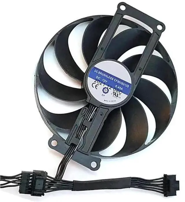 Main image of Graphics Card Cooling Fan Replacement forASUS RTX 3060 3060Ti Mini Dual RTX 2060 2070Ti GTX1660Ti Dual EVO GTX1660 GTX1660 Super OC Gaming Series 90MM CF9010U12S 12V 0.45A 6PIN GPU Fans (Fan-A)