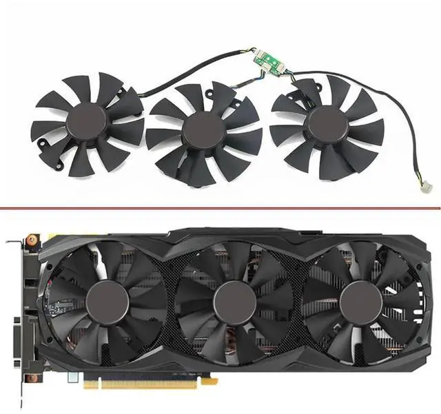 Alt view image 2 of 6 - Graphics Card Cooling Fans Suitable forZOTAC GTX 970 980 980Ti Titan X AMP ArcticStorm Series Desktop 87mm GA91S2H 12V 0.35A 4Pin Video Card Cooler Fans GPU Fan