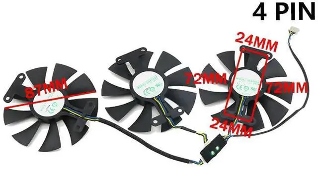 Alt view image 5 of 6 - Graphics Card Cooling Fans Suitable forZOTAC GTX 970 980 980Ti Titan X AMP ArcticStorm Series Desktop 87mm GA91S2H 12V 0.35A 4Pin Video Card Cooler Fans GPU Fan