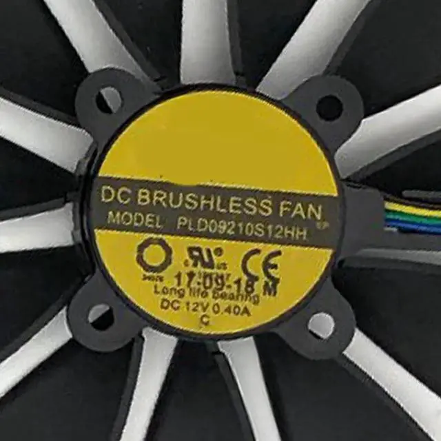 Alt view image 5 of 5 - Graphics Card Cooling Fan Replacement forASUS ROG Strix GTX 1060 1070 1070Ti 1080 1080Ti RX 570 580 480 Dragon GTX1070 Gaming Series PLD09210S12HH 85mm 12V 0.4A 6Pin Video Card Cooler Fans (Fan-A)