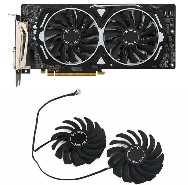 Alt view image 6 of 6 - Graphics Card Cooling Fans Suitable forMSI RX 470 480 570 580 Armor P106 Mining Series Desktop PLD09210S12HH 85mm 12V 0.40A 4Pin Video Card Cooler Fans GPU Fan