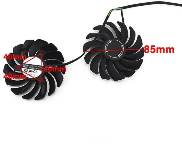 Alt view image 4 of 6 - Graphics Card Cooling Fans Suitable forMSI RX 470 480 570 580 Armor P106 Mining Series Desktop PLD09210S12HH 85mm 12V 0.40A 4Pin Video Card Cooler Fans GPU Fan