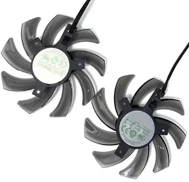 Main image of Graphics Card Cooling Fans Suitable forPNY forPalit RTX 2060 2060S 2070 GTX 1660 1660Ti 1660S Dual Fan Series Desktop GA91S2U 85mm 12V 0.40A 4Pin Video Card Cooler Fans GPU Fan (2PCS)