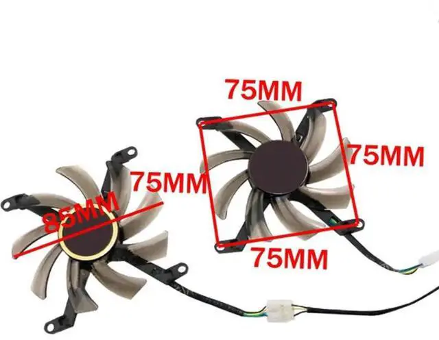 Alt view image 5 of 5 - Graphics Card Cooling Fans Suitable for MAXSUN RTX 2080 2080ti Wind OC V2 Series Desktop T129215SU 85mm 12V 0.50A 4Pin Video Card Cooler Fans GPU Fan (Fan-A)