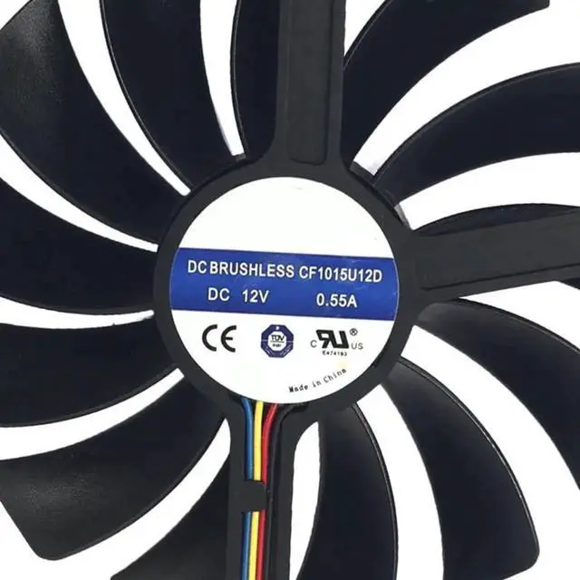 Alt view image 6 of 6 - Graphics Card Cooling Fans Suitable forXFX RX 6800 6800XT 6900XT Speedster 319 Series Desktop Video Card Cooler Fans GPU Fan CF9015U12D 85MM CF1015U12D 95mm 12V 0.55A 4Pin (Fan-C)