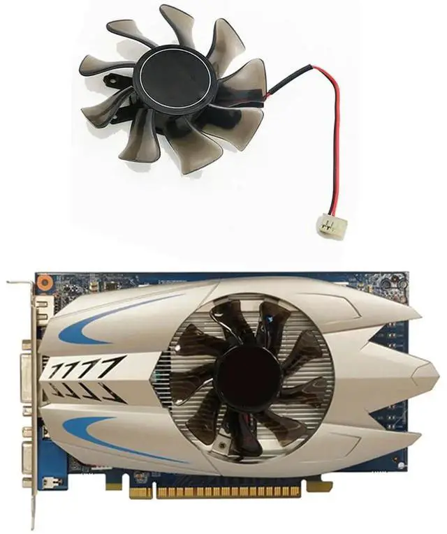 Alt view image 2 of 6 - Graphics Card Cooling Fans Suitable forGalax GeForce GTX 630 640 650 650ti 730 740 750 750TI KFA2 Series Desktop GA82O2M 75mm 12V 0.28A 4Pin 2Wires Video Card Cooler Fans GPU Fan
