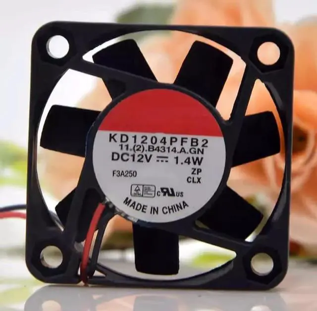 Main image of for KD1204PFB2 12V 1.4W 4010 4CM2 Dual Ball Silent Fan, black