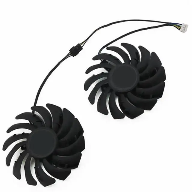 Alt view image 6 of 6 - Graphics Card Cooling Fans Suitable forMSI Radeon RX 5600XT 5700XT 5700 MECH Series Desktop PLD09210S12HH 87mm 12V 0.40A 4Pin Video Card Cooler Fans GPU Fan (2PCS)