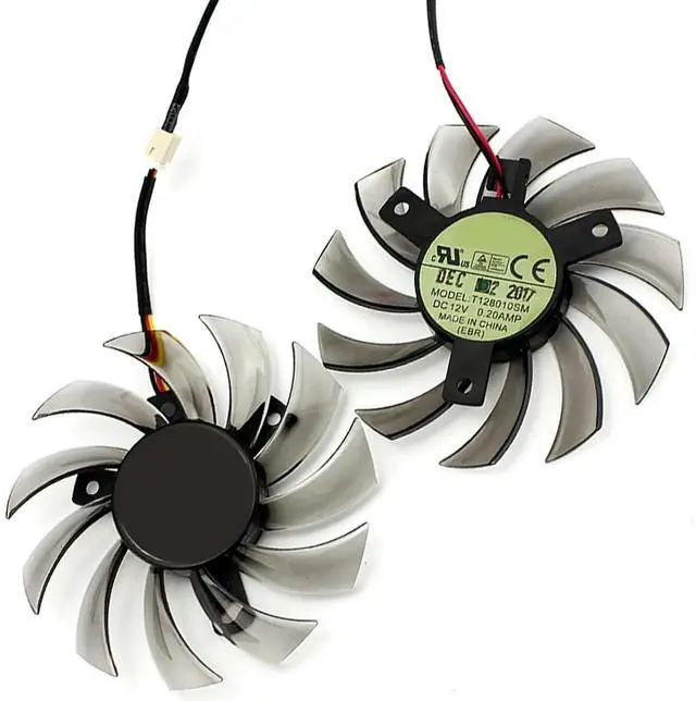 Main image of Graphics Card Cooling Fans Suitable forGigabyte GV N560 N560OC N670 GTX 670 580 560 560ti 460 470 HD5870 Series Desktop 75mm T128010SM 12V 0.20A 3Pin Video Card Cooler Fans GPU Fan
