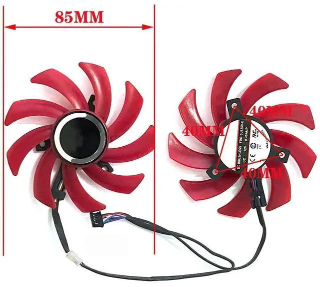 Main image of Graphics Card Cooling Fans Suitable forXFX RX 460 470D 550 560 560D 2G 4G Series Desktop FDC10U12S9-C 85mm 12V 0.45A 4Pin Video Card Cooler Fans GPU Fan