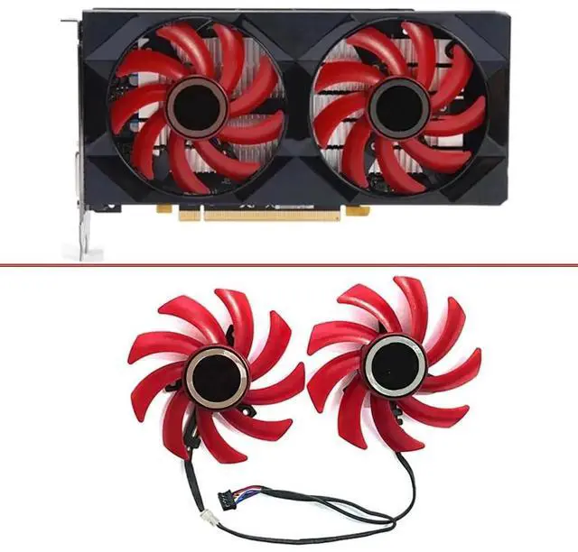 Alt view image 4 of 6 - Graphics Card Cooling Fans Suitable forXFX RX 460 470D 550 560 560D 2G 4G Series Desktop FDC10U12S9-C 85mm 12V 0.45A 4Pin Video Card Cooler Fans GPU Fan
