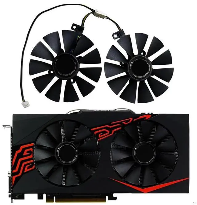 Alt view image 6 of 6 - Graphics Card Cooling Fans Suitable forASUS GTX 1070 1060 Gaming RX 470 560 570 580 P106 Series Desktop FDC10U12S9-C 87mm 12V 0.45A 4Pin Video Card Cooler Fans GPU Fan