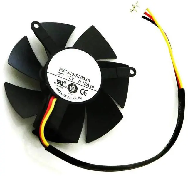 Alt view image 3 of 6 - Graphics Card Cooling Fans Suitable forGigabyte GT 1030 GTX 1050 1050Ti Low Profile GV N710 GTX 710 Series Desktop FS1250-S2053A 47mm 12V 0.19A 3Pin Video Card Cooler Fans GPU Fan