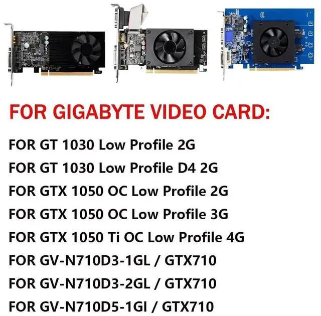 Alt view image 5 of 6 - Graphics Card Cooling Fans Suitable forGigabyte GT 1030 GTX 1050 1050Ti Low Profile GV N710 GTX 710 Series Desktop FS1250-S2053A 47mm 12V 0.19A 3Pin Video Card Cooler Fans GPU Fan