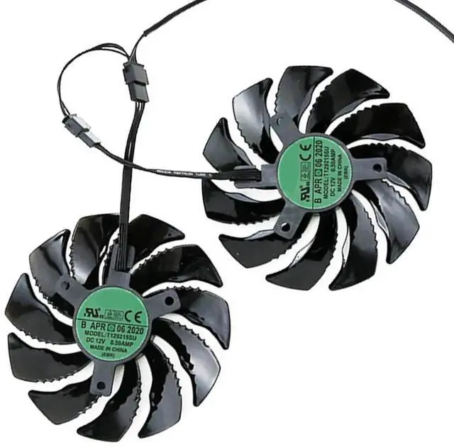 Main image of Graphics Card Cooling Fans Suitable forGigabyte P106 GTX 1050 1050ti 1060 1070 1070Ti 960 RX 470 480 570 580 Gaming Series Desktop T129215SU 88mm 12V 0.50A 4Pin Video Card Cooler Fans GPU Fan (2PCS)