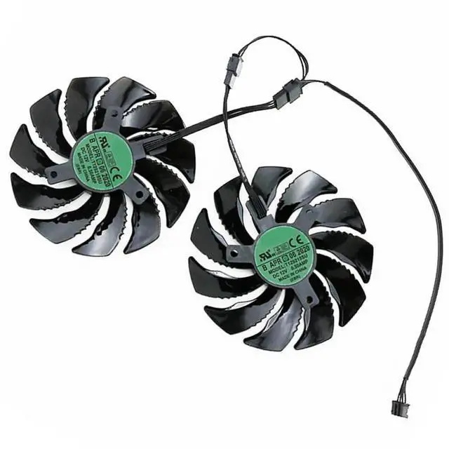 Alt view image 3 of 6 - Graphics Card Cooling Fans Suitable forGigabyte P106 GTX 1050 1050ti 1060 1070 1070Ti 960 RX 470 480 570 580 Gaming Series Desktop T129215SU 88mm 12V 0.50A 4Pin Video Card Cooler Fans GPU Fan (2PCS)