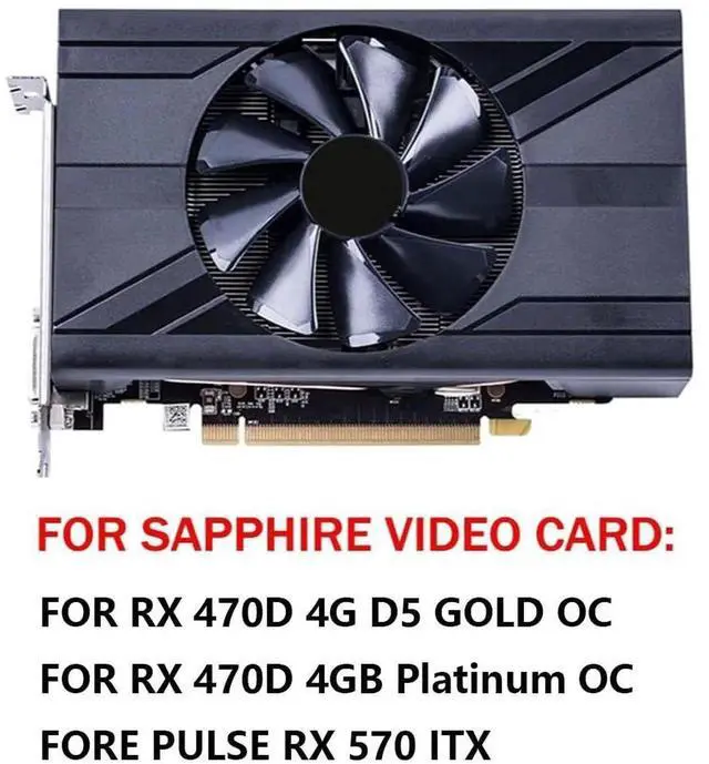 Alt view image 6 of 6 - Graphics Card Cooling Fans Suitable forSapphire RX 470D Gold OC RX 470D Platinum OC RX 570 Pulse ITX Series Desktop T129215SU 85mm 12V 0.5A 4Pin Video Card Cooler Fans GPU Fan