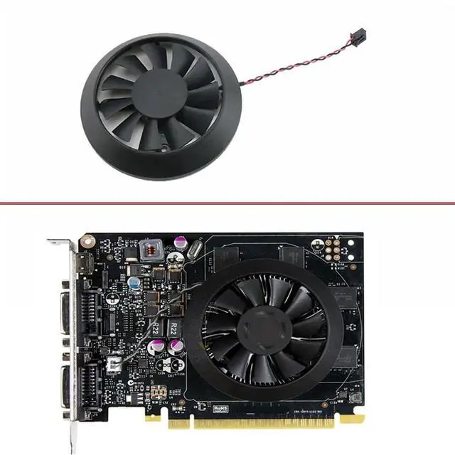 Alt view image 6 of 6 - Graphics Card Cooling Fans Suitable forOnda forLenovo GTX 650 750TI Public Edition forDELL GT 640 Public Edition Series Desktop FA06010H12LNA 60mm 12V 0.45A 2Pin Video Card Cooler Fans GPU Fan