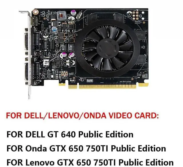 Alt view image 5 of 6 - Graphics Card Cooling Fans Suitable forOnda forLenovo GTX 650 750TI Public Edition forDELL GT 640 Public Edition Series Desktop FA06010H12LNA 60mm 12V 0.45A 2Pin Video Card Cooler Fans GPU Fan