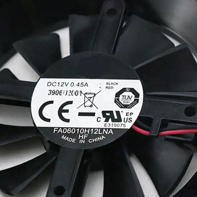 Alt view image 3 of 6 - Graphics Card Cooling Fans Suitable forOnda forLenovo GTX 650 750TI Public Edition forDELL GT 640 Public Edition Series Desktop FA06010H12LNA 60mm 12V 0.45A 2Pin Video Card Cooler Fans GPU Fan