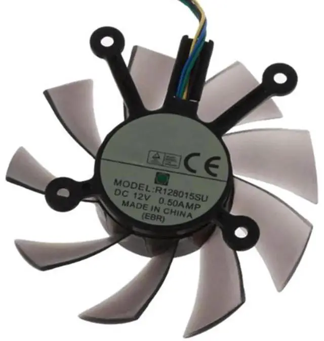 Main image of Graphics Card Cooling Fans Suitable forASUS R9 250X GTX 460 550 550TI 650 750 HD 6850 7770 7850 EAH 5830 8600 9800 Series Desktop R128015BU 75mm 12V 0.5A 4Pin Video Card Cooler Fans GPU Fan