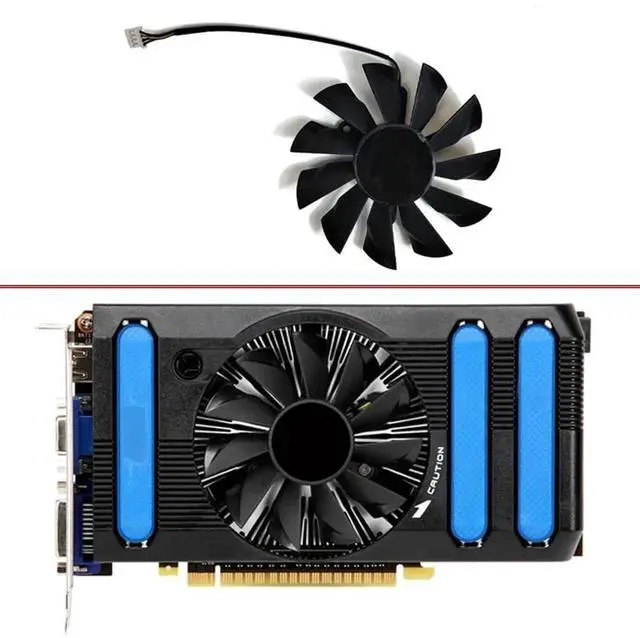 Alt view image 4 of 6 - Graphics Card Cooling Fans Suitable forMSI GTX 950 1060 R6 770 N550GTX Ti N640GT N650 N450 R7 250 360 R7750 R7770 Series Desktop PLA09215B12H 85mm 12V 0.55A 4Pin Video Card Cooler Fans GPU Fan