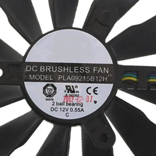 Alt view image 3 of 6 - Graphics Card Cooling Fans Suitable forMSI GTX 950 1060 R6 770 N550GTX Ti N640GT N650 N450 R7 250 360 R7750 R7770 Series Desktop PLA09215B12H 85mm 12V 0.55A 4Pin Video Card Cooler Fans GPU Fan