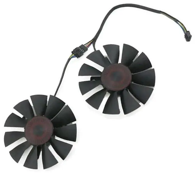 Alt view image 2 of 6 - Graphics Card Cooling Fans Suitable forASUS GTX 1060 1050 1050Ti 960 950 750ti R9 370 Ball Bearing Series Desktop FD7010H12D 75mm 12V 0.35A 4PIN Video Card Cooler Fans GPU Fan
