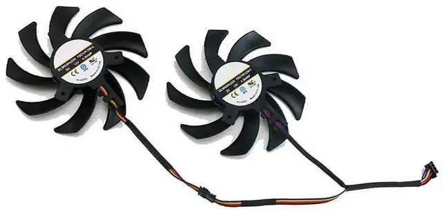 Alt view image 6 of 6 - Graphics Card Cooling Fans Suitable forSapphire R9 270X 280 280X 285 290 350 370X 380 HD6850 HD6930 HD7850 HD7870 HD7950 HD7970 Series Desktop FDC10H12S9-C 85mm 12V 4Pin Video Card Cooler Fans