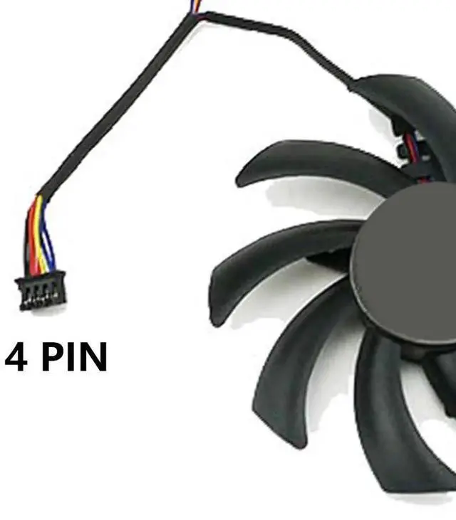 Alt view image 4 of 6 - Graphics Card Cooling Fans Suitable forSapphire R9 270X 280 280X 285 290 350 370X 380 HD6850 HD6930 HD7850 HD7870 HD7950 HD7970 Series Desktop FDC10H12S9-C 85mm 12V 4Pin Video Card Cooler Fans