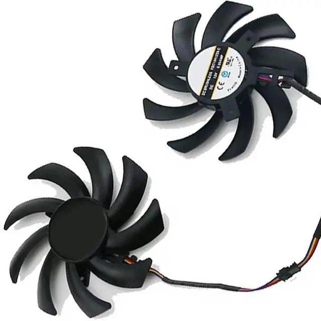 Main image of Graphics Card Cooling Fans Suitable forSapphire R9 270X 280 280X 285 290 350 370X 380 HD6850 HD6930 HD7850 HD7870 HD7950 HD7970 Series Desktop FDC10H12S9-C 85mm 12V 4Pin Video Card Cooler Fans